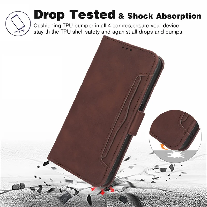 

For Oukitel C32 C 32 Case Premium Leather Wallet Leather Flip Multi-card slot Cover For Oukitel C32 Oukitel C31 Case