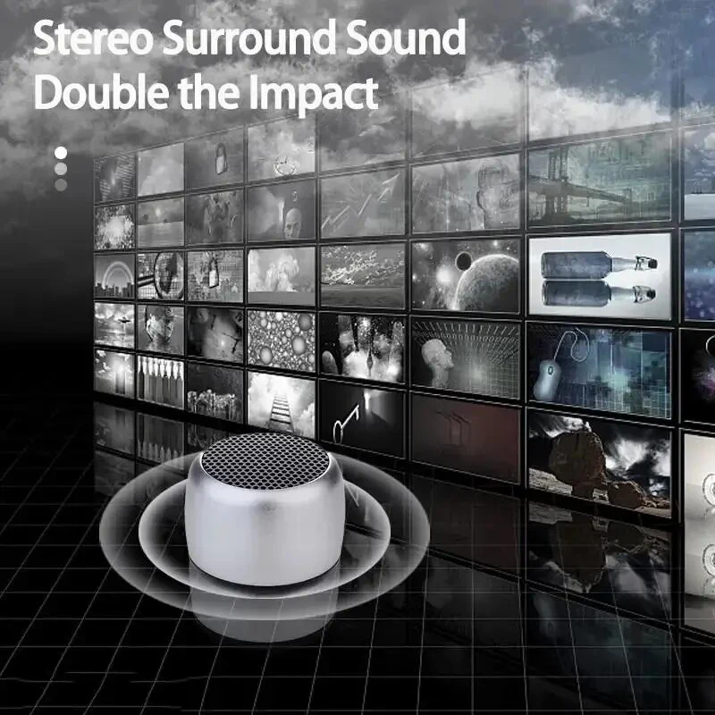 Portable Metal Bluetooth Speaker – Compact Wireless Outdoor Loudspeaker with USB and Subwoofer for Rich Audio Experience