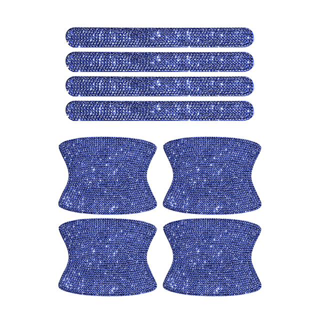 Bing Car Kit Car Door Handle Protector Shiny Rhinestones Scratch-Resistant Stickers Door Cup Handle Car Interior Accessories