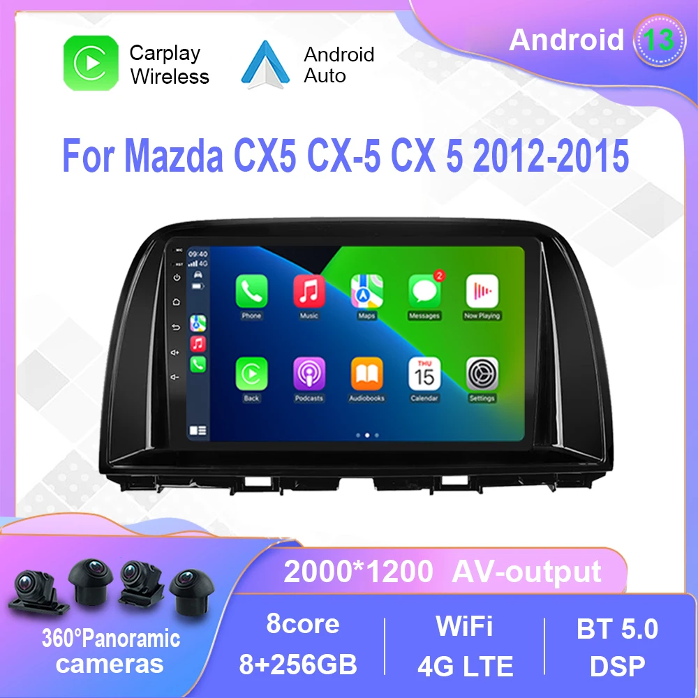 

Android 12.0 For Mazda CX5 CX-5 CX 5 2012-2015 Car Radio Multimedia Video Player Navigation stereo GPS Carplay No 2din 2 din dvd