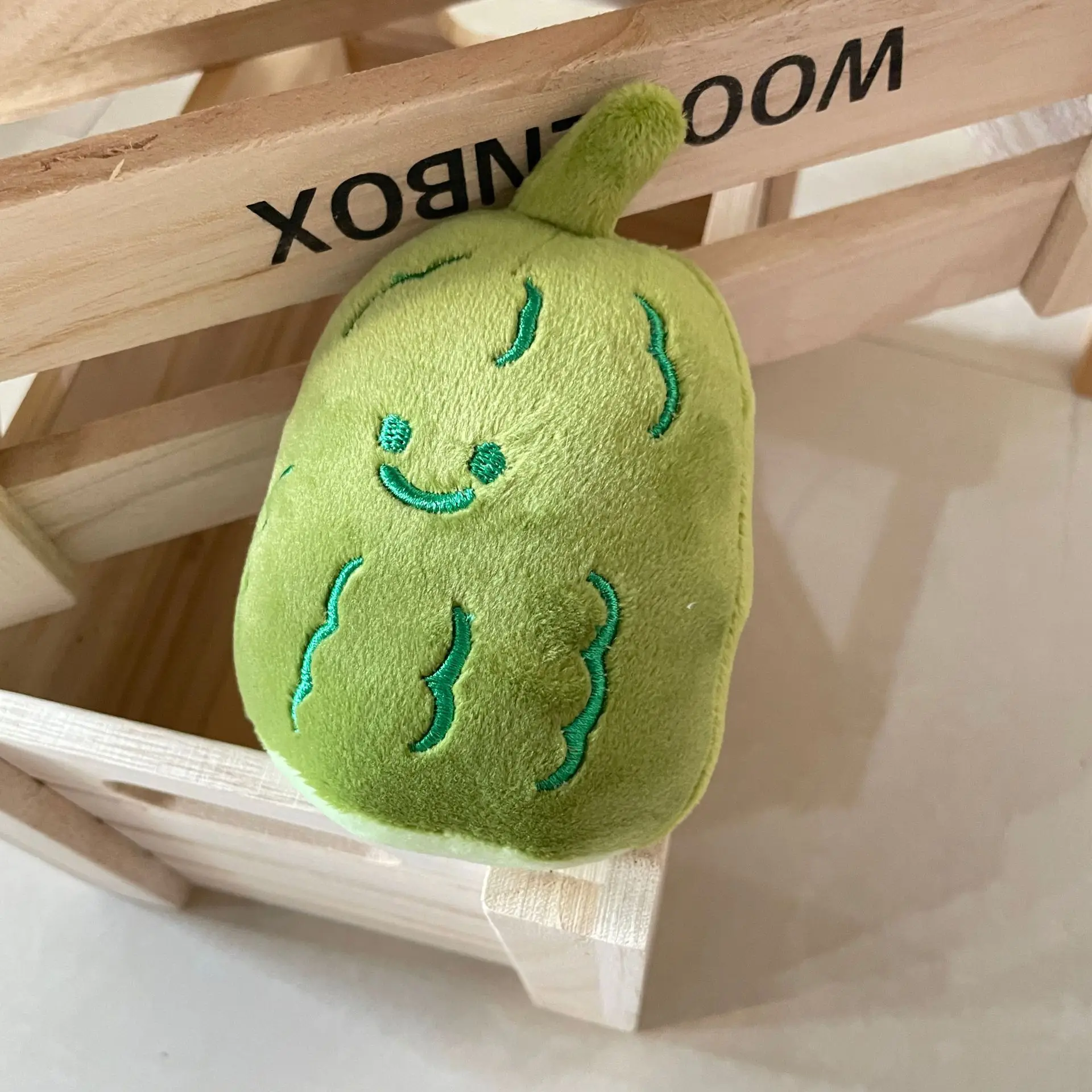 

New Cartoon Cute Double-sided Mood Bitter Melon Plush Doll Keychain Pendant Creative Funny Vegetable Plush Backpack Pendant