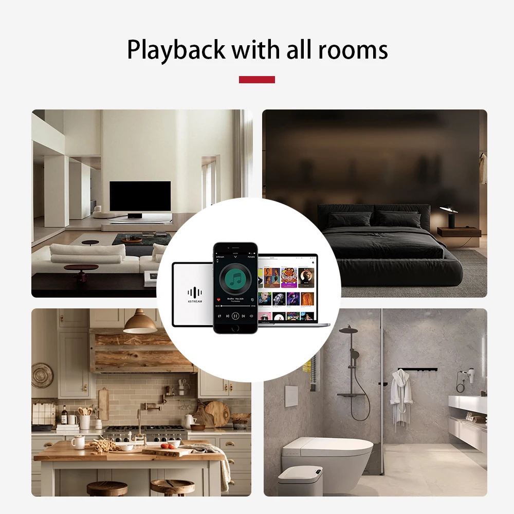 Bluetooth Audio Receiver HiFiMuse R20 Wireless WiFi Bluetooth for Home AirPlay DLNA Spotify Tidal Streaming Player