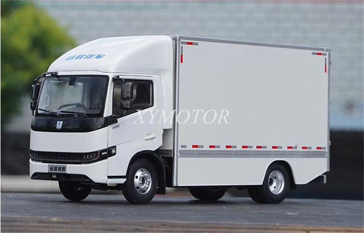 

1/18 для грузовика Geely H class, коробка для фургона, Чистая электрическая литая модель автомобиля, автобуса, игрушки, подарки, белая витрина для хобби, коллекционные украшения