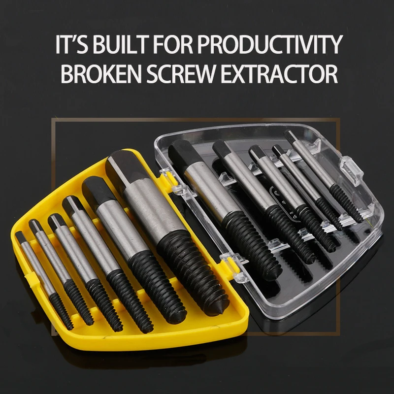 5Pcs/6Pcs  Screw Extractor Center Drill Bits Guide Set Broken Damaged Bolt Remover Removal Speed Easy Set tools