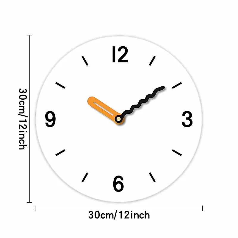 Circular digital wall clock simple and interesting pointer clock silent living room, bedroom office