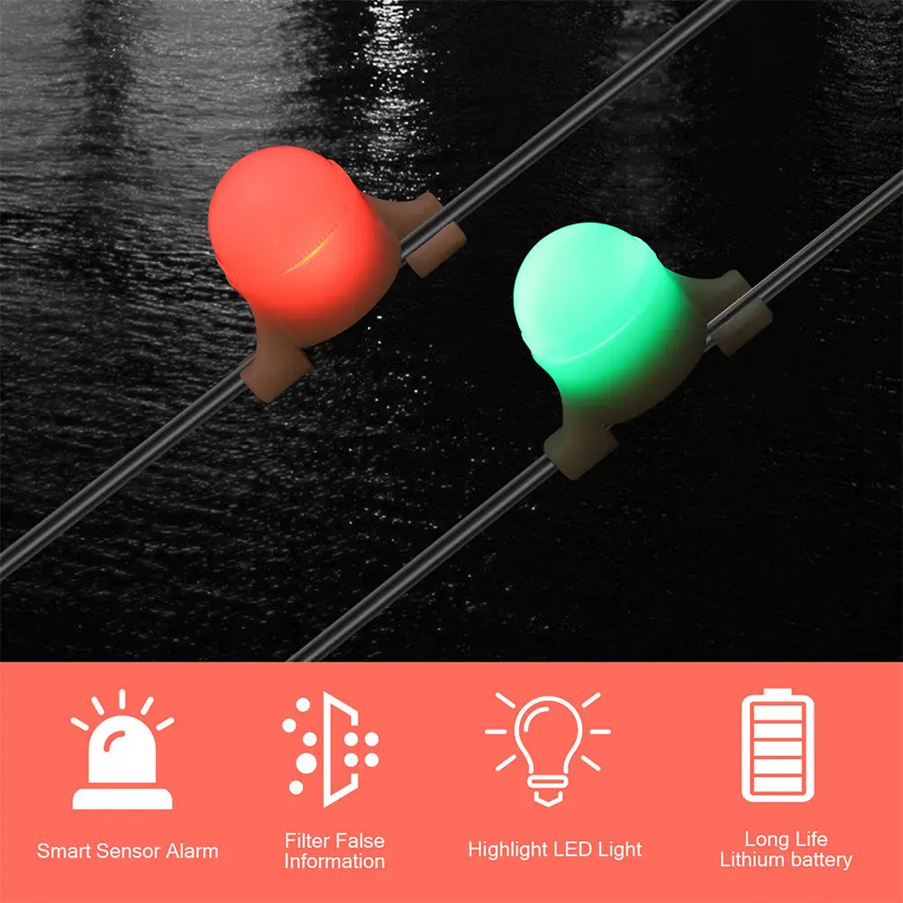 4Pcs LED 낚시 알람 조명 야간 방수 실용적인 야외 휴대용 바이트 표시기 ..