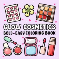 COSMETICS Bold-easy Patterns Coloring Book for Adults Cute Drawing Book Perfect Gift for Party and Birthday 1