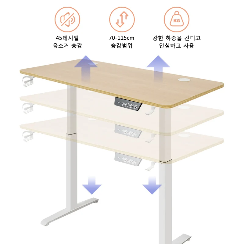 Electric Computer Table Vertical Desk Workstation Integrated Desktop Lifting and Lowering Function