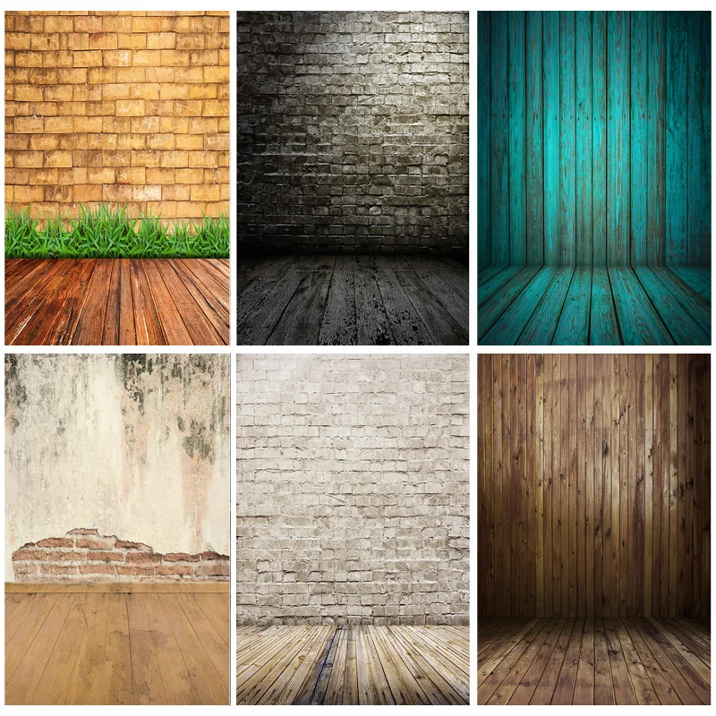 

SHENGYONGBAO Wood Board Texture Photography Background Wooden Planks Floor Baby Shower Photo Backdrops Studio Props 210307TZA-02