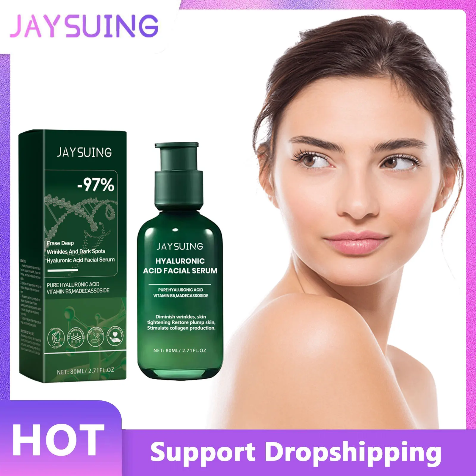 

Moisturizing Facial Serum Fade Fine Lines Deeply Hydrating Brighten Lighten Dullness Nourishing Soothe Skincare Facial Essence