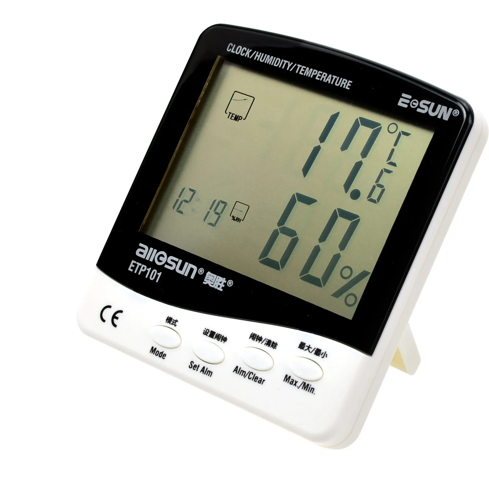 Digital Thermo-hygrometer Dew-point Meter with Humidity Alarm Function High-precision Thermometer Moisture Meter All-sun ETP101