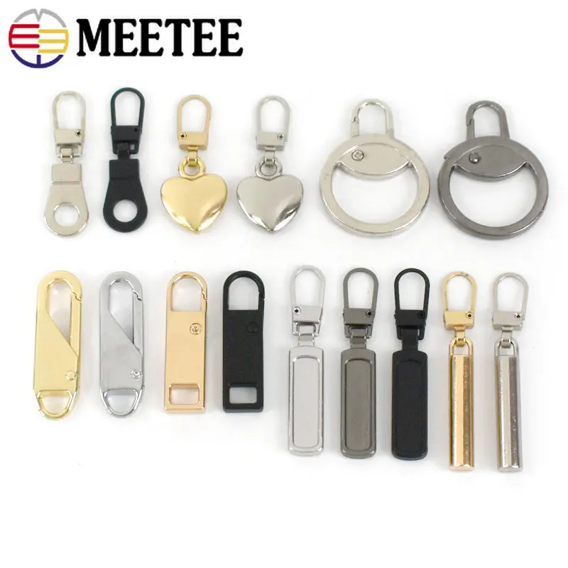 

5/10/20Pcs Metal Zipper Puller Tab Backpack Pocket Detachable Zippers Slider Bag Clothing Zip Repair Kit DIY Sewing Accessories