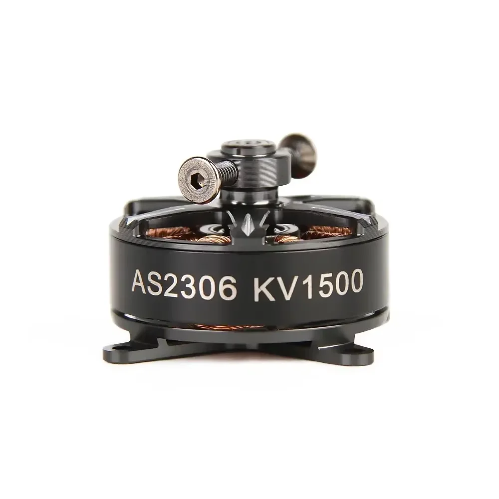 Moteur brushless 2300KV pour voiture RC, avec dissipateur thermique et supports de fixation.