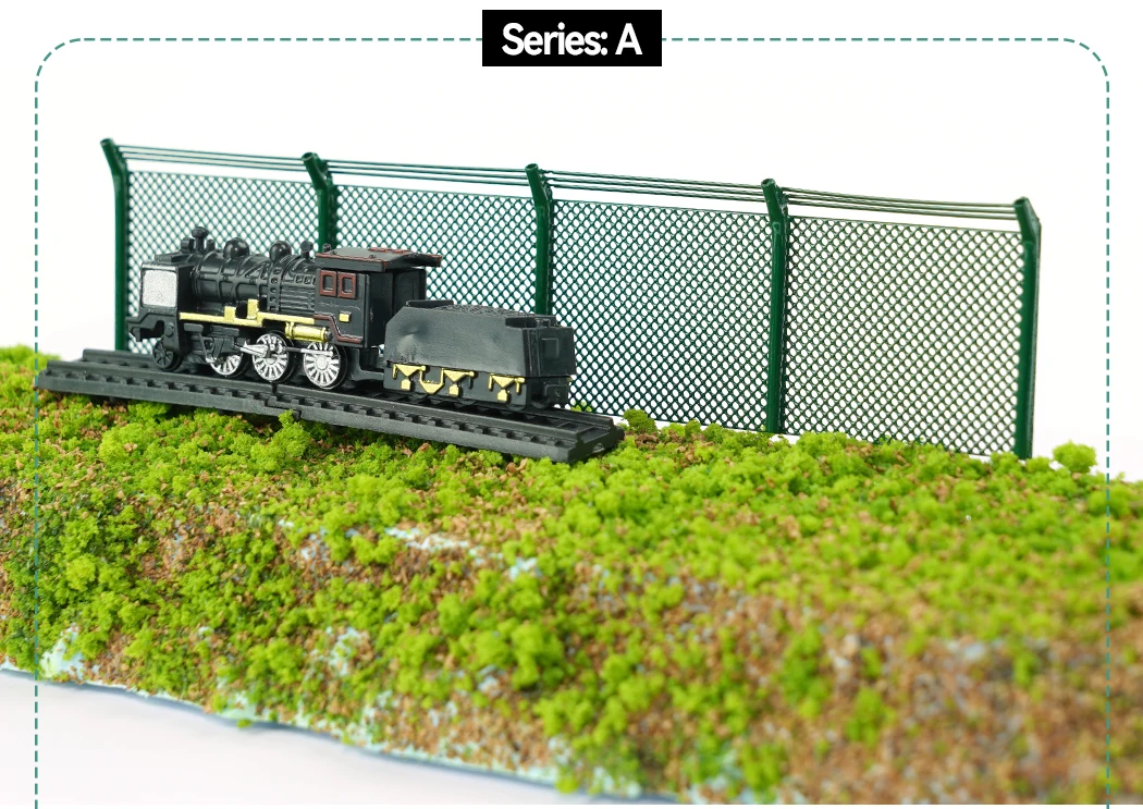 1/64 Miniatur-Modellzaun-Barrieren-Netz für Modellrennen, Mikrolandschaft, Sandtischzaun, DIY-Zubehör – Detail 5
