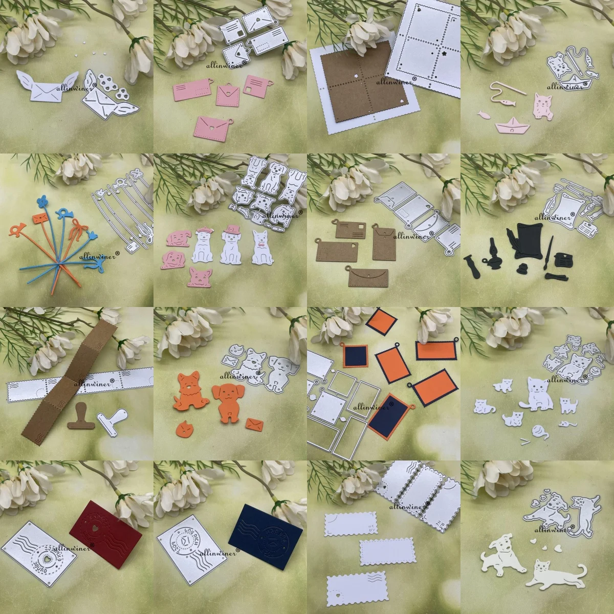 고양이 개 라벨 스탬프 시리즈 DIY Scrapbooking 장식 엠보싱 공예 다이 커팅 템플릿에 대한 금속 절단 다이 스텐실
