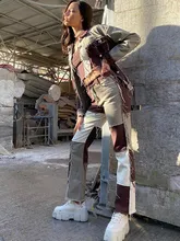 

Patchwork Zipper High Sexy Women Autumn Street Skinny Denim Pants Trousers Jeans Beauty Straight Variegated Ladies Waist High Va