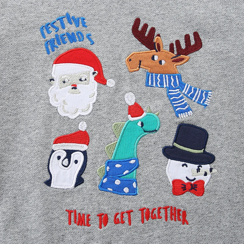 Autumn Spring Kids Clothes Baby Boys Children's Clothing Cartoon Christmas Santa Claus Sweatshirts Tops