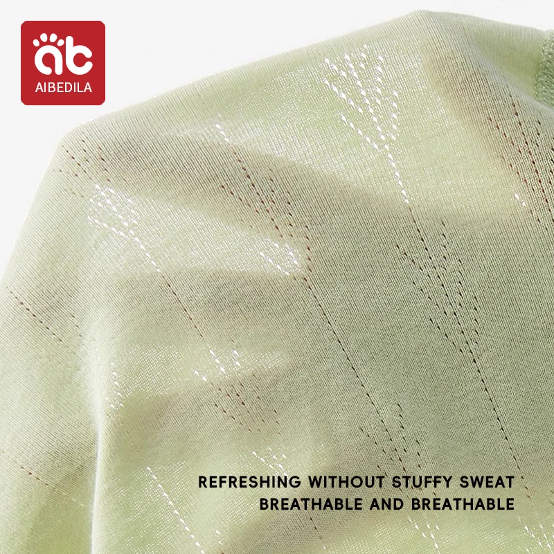 AIBEDILA 여름 베이비 점프 슈트 코튼 긴팔 폴리오 등산 의류 소년 소녀 잠옷 Baby Romper Kids Loose Jumpsuits