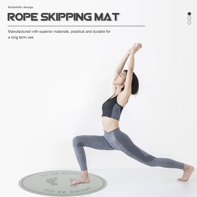 Jump Rope 58x58cm Kids Jump Rope TPE Silent Anti Shock Home Workout Pad Multi Function Exercise Yoga Skipping Fitness 6