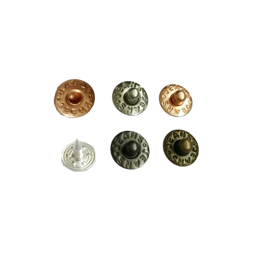 500sets/pack 9.5mm brass garment jeans buttons rivets stud rivets alum nail nickle/black /bronze/gold for jeans pocket + tools 2