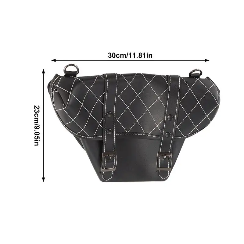 Motorcycle Panniers 2PCS Vintage Leather Tool Side Bag Universal Motorcycle Saddlebags Side Tool Pouch Storage Tools Pouch Bad