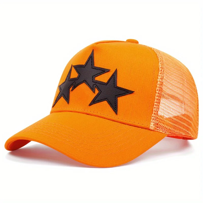 

Pentagram embroidery Baseball Caps For Men Women Summer Breathable Mesh Hat Outdoor Sports Snapback Hats Women Trucker Hat