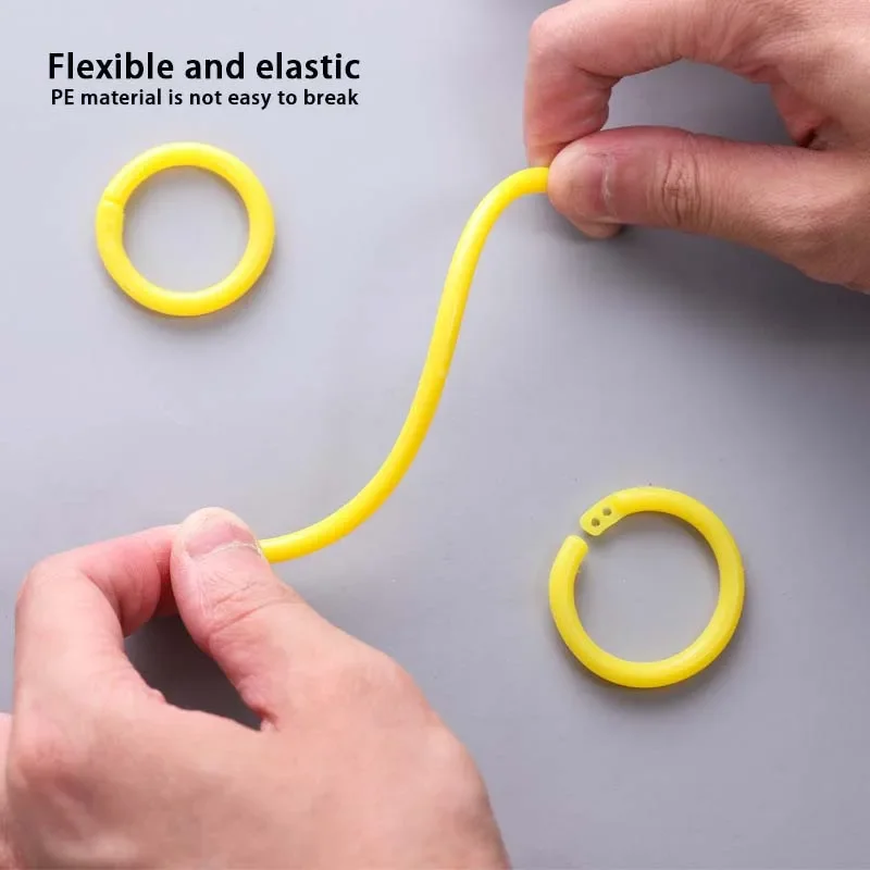 50Pcs/Bag Plastic Colors Ring Binder 15-40mm DIY Albums Loose-leaf Book Hoops Opening Office Binding Supplie Photo Album plastic binding coil loose leaf binding coil plastic binding rings metal ring binder metal binder ring notebook accessories