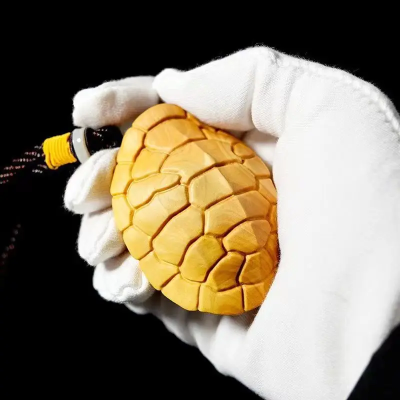Wooden-turtle-shell-Mascot-decorative-pendant-Solid-wood-hand-carving ...