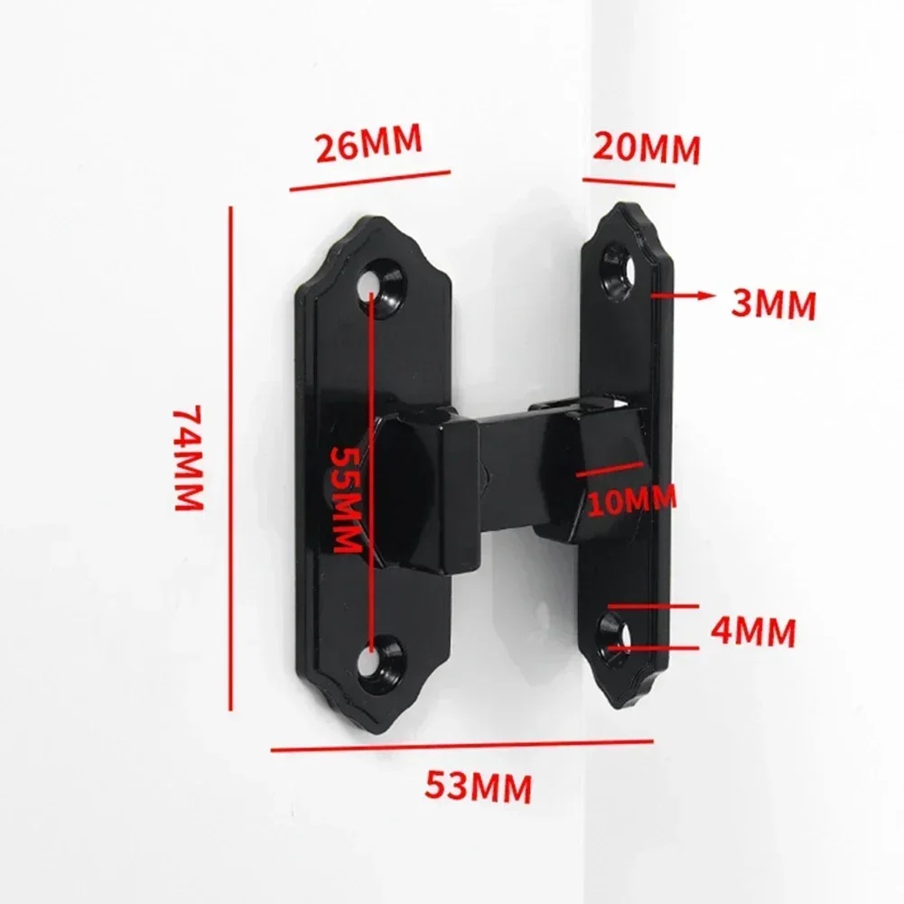 Door Latch Left And Right 90 Degree Sliding Door Latch Lock Toggle Cabinet Closet Right Angle Hardware