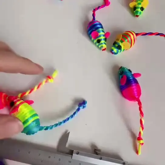 Kedvtelésből Tartott Aranyos Szimulációs Játékok Egér Színes Vicces Játék Egerek Macska Cica Interaktív Játék Hamis Egér Macska Kellékek - Image 3