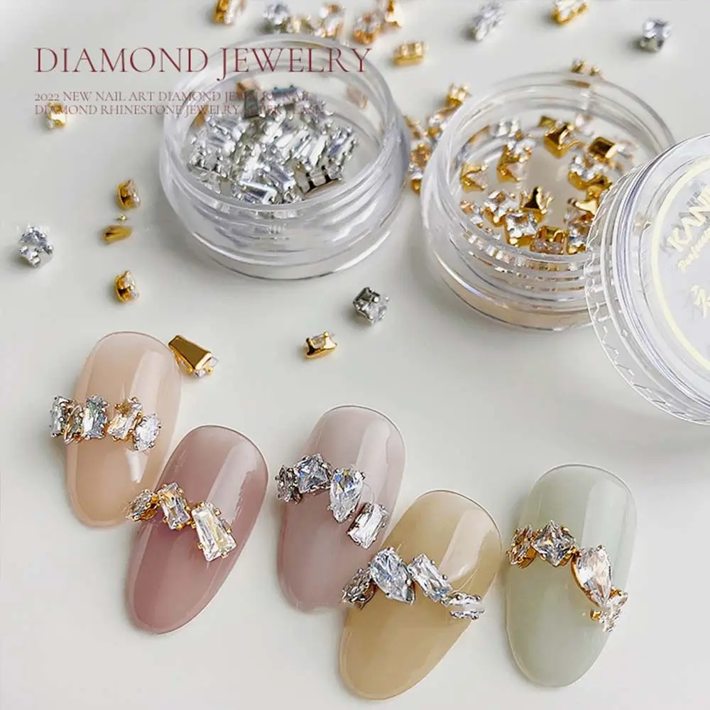 Manicure Water Drop Zircon Nail Ornaments Diamond Nail Decoration Crystal Nail Rhinestone Nail Art Charms Nail Jewelry Set