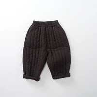 جديد الشتاء الاطفال السراويل المبطنة بالقطن 1-6T بلون الفتيان السراويل المستقيمة رشاقته الدافئة فضفاضة الفتيات الطفل ملابس خارجية السراويل 3