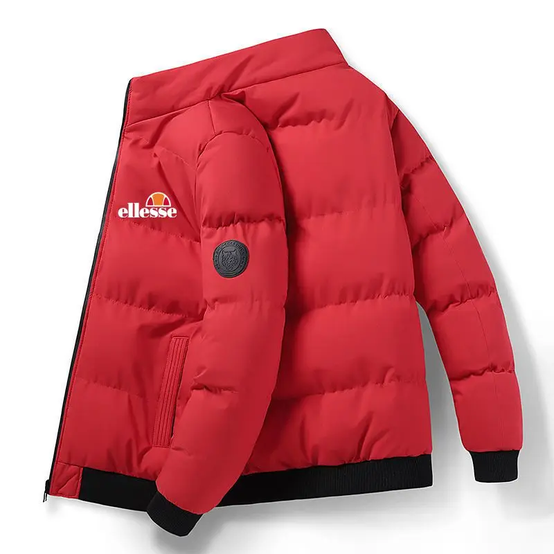 Men Winter Coat Autumn and Winter Men's Korean Style Zipper Casual Jacket Pilot Coat Scarf Collar Fashion Thin