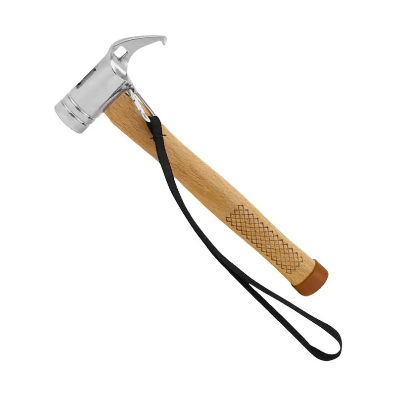 

Кемпинговый молоток для палатки, магнитный молоток с деревянной ручкой, многофункциональный молоток