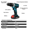 21V Cordless Drill Electric Screwdriver Electric Impact Drill Mini Wireless Power Driver DC Lithium-Ion Battery Power Tools 4