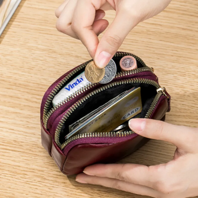 Leather Wallet Coin Purse Women's Leather Purse Coin Bag Multifunctional Change Storage Wallets Wallets For Women Handbag