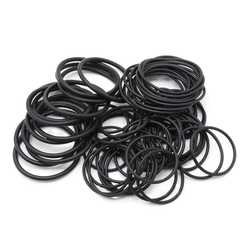 10pcs NBR O Ring Seal Gasket Thickness CS 2mm OD 5~150mm Nitrile Butadiene Rubber Spacer Oil Resistance Washer Round Shape
