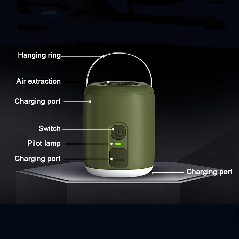 Description Picture 3 of itemElectric Air Pump Ultralight Portable tiny Pump Rechargeable Battery with Camping Lantern for Air Cushion Air Pillow