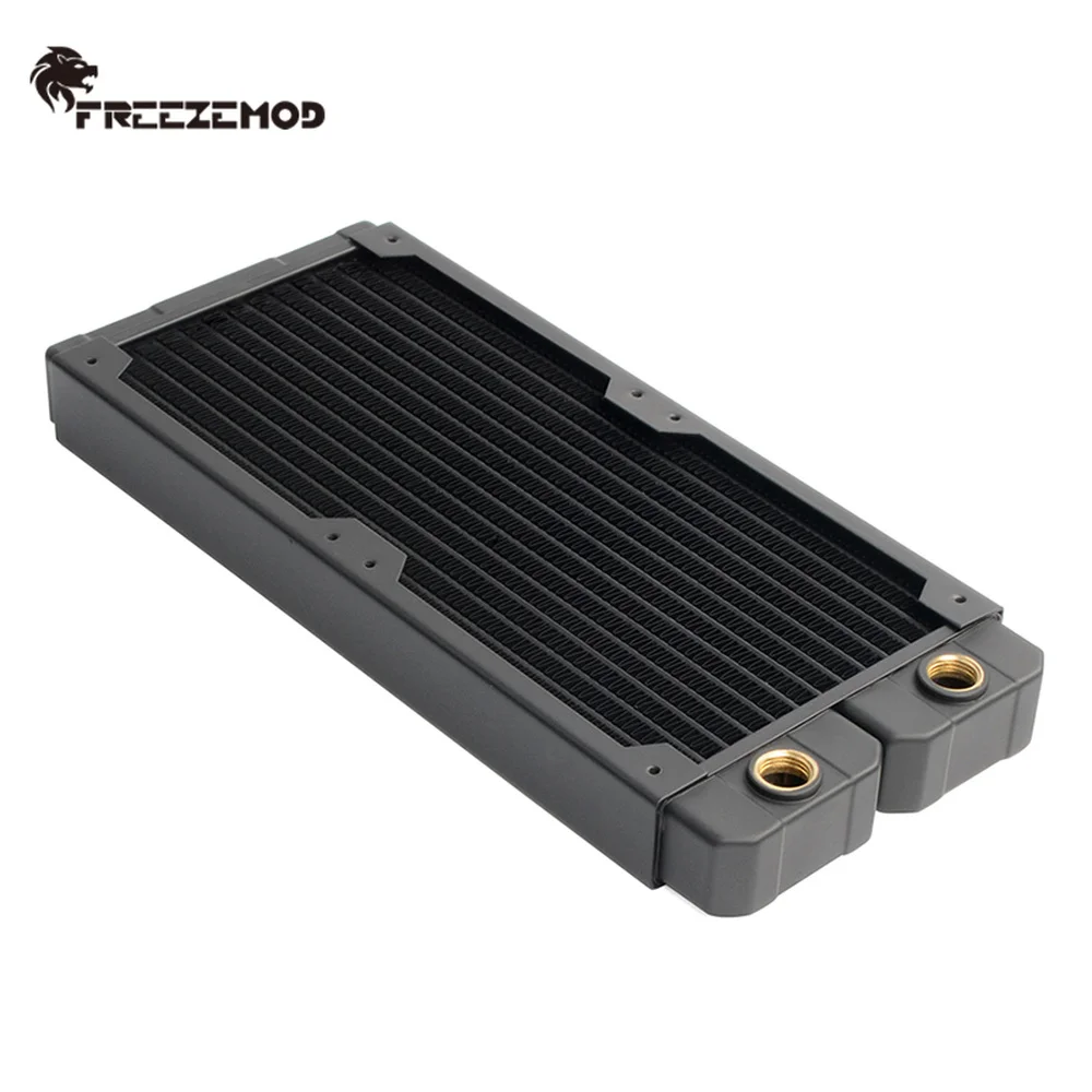 Zemod-copper Liquid Cooling Radiator Refrigerador de Água Ventilador Duplo 14 Flat Tube Fin 12cm Fan Bit Dissipador de Calor 240 mm 24cm - Imagem 3
