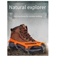 HOT-Crampons Stainless Steel Anti-Skid Ski Claws Mud Ice And Snow Anti-Skid Shoe Covers Mountaineering Anti-Skid Shoe Chains 2