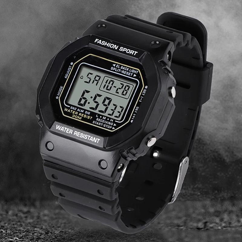 

Sdotter Men Watch Fashion LED Digital Watches Man Sports Military Wristwatches Vintage Silicone Wristband Electronic Clock Reloj