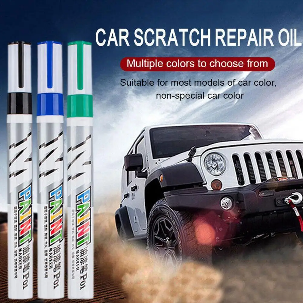 

8colors Professional Car Paint Non-toxic Permanent Scratch Repair Pens Waterproof Painting Car Remover Resistant Water Pen T6A5