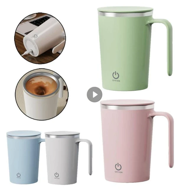 Electric Mixing Cup Automatic Mixing Cup With Magnetic Stirrer Mixer Lazy  Rotating Water Cup Kitchen Coffee Cups Portable Mugs - AliExpress