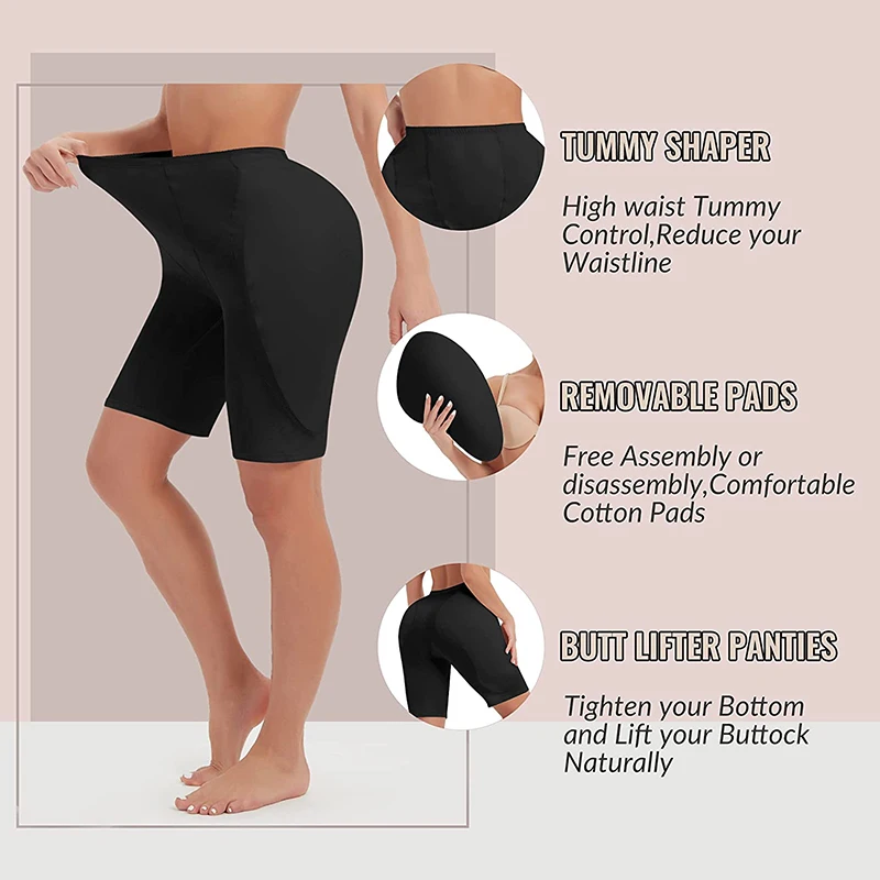 High Waist Butt Lifter Padded Shaper Hip Pads Push Up Booty Enhancer Tummy  Control Panties