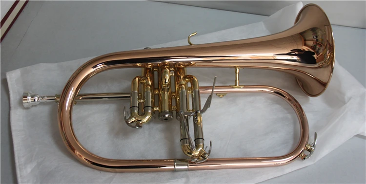 Gold lacquer Flugelhorn Phosphor copper body Tone Bb