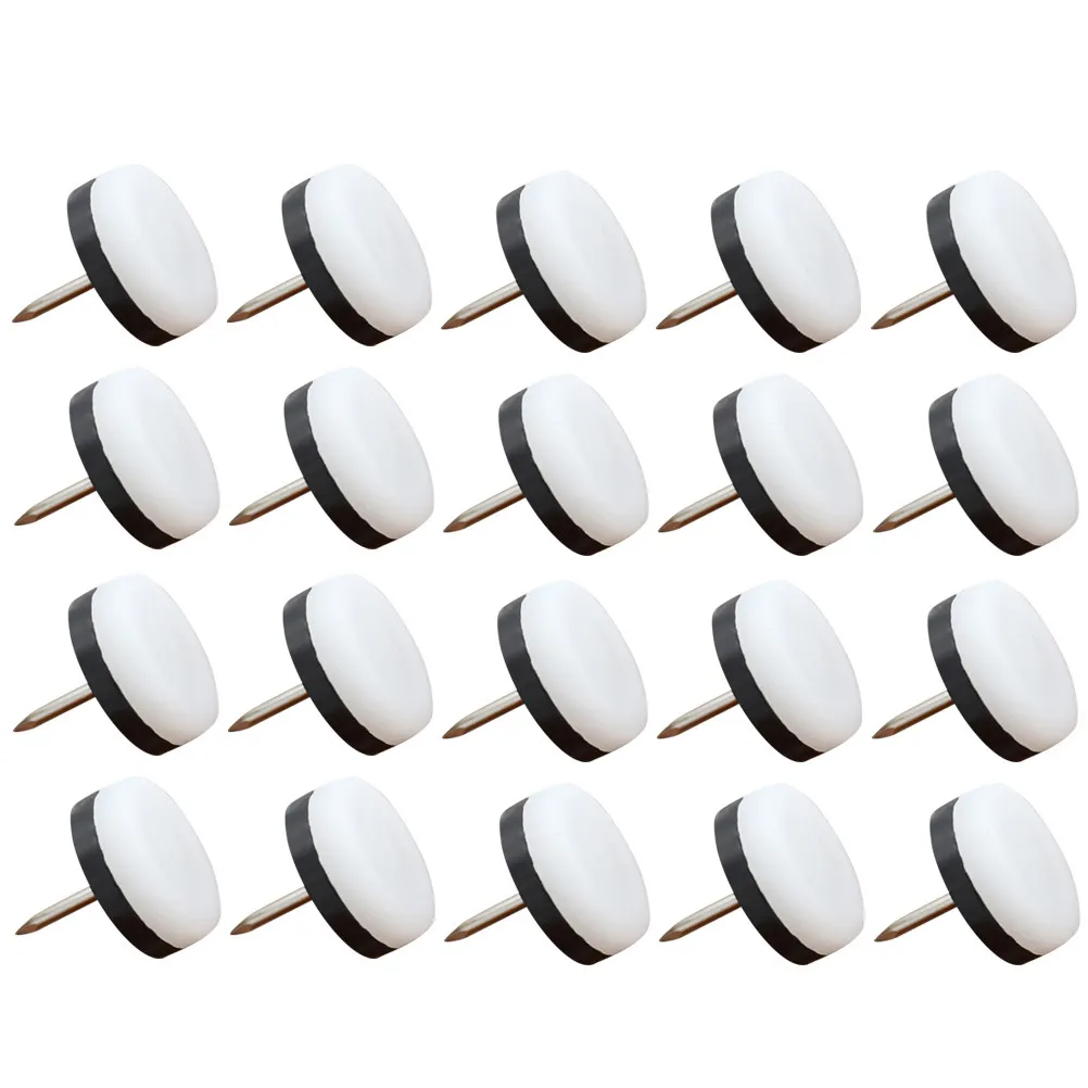 50Pcs 18Mm 손톱이 있는 의자 다리 패드 미끄럼 방지 가구 발 보호대 경재 바닥 안전 간편한 설치 홈 주방 사무실