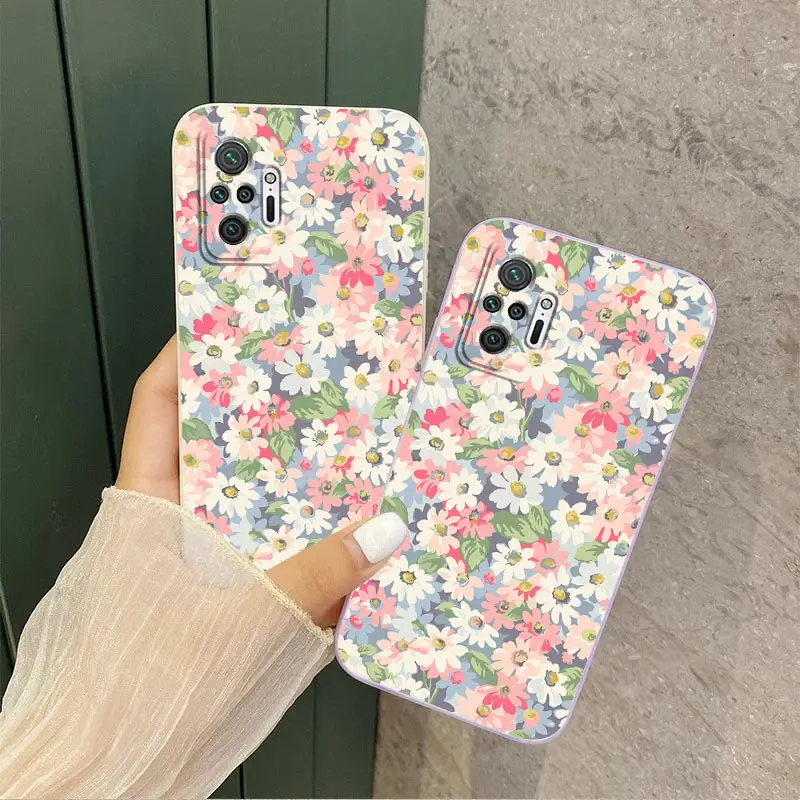 Canvas Flower Silicone Phone Case - Vibrant Floral Design Cover