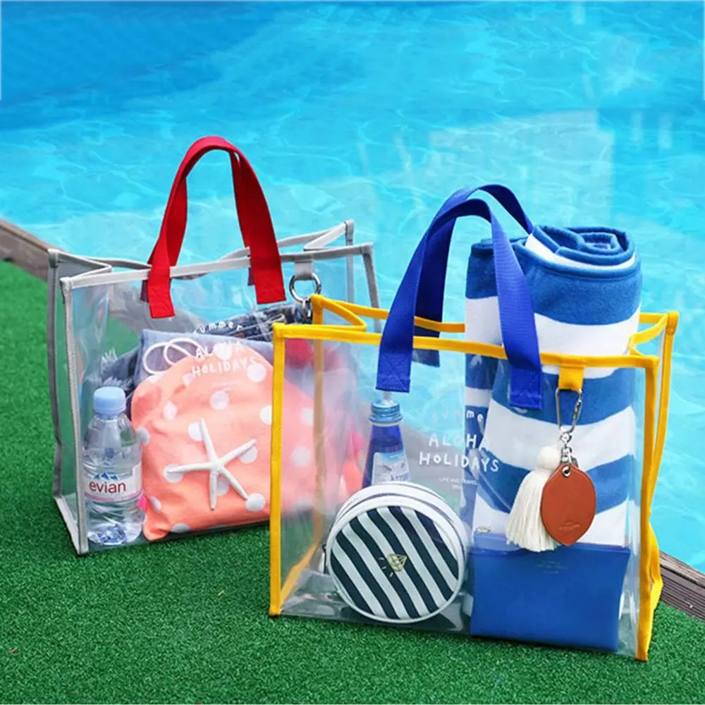 

Bag Toiletry Bag Cosmetic Case Wash Pouch PVC Tote Bag Transparent Makeup Bag Waterproof Beach Bag Waterproof Storage Bag