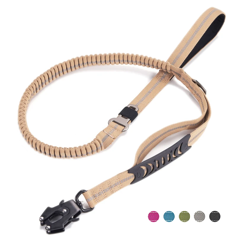 Elastic Bungee Dog Leash For Medium Large Dogs Leashes Shock Absorption