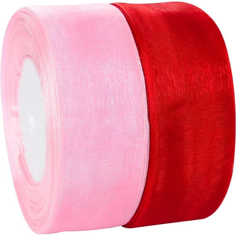 Organza Ribbon Ribbon Decoration 50yards/roll Organza Ribbon for DIY Crafts